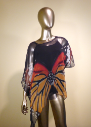 Silk Georgette Top With Long Points - Monarch