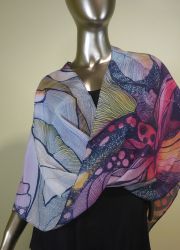 Frida Silk Poncho - Joy