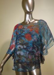 Silk Georgette Top With Lining - Garden In The Rue Cortot